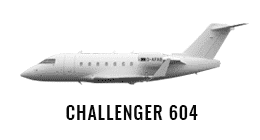 Bild zeigt einen Privatjet Challenger 604 der FAI rent-a-jet