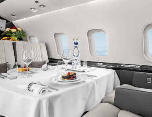 Exklusiver Service, Catering & Komfort im Privatjet